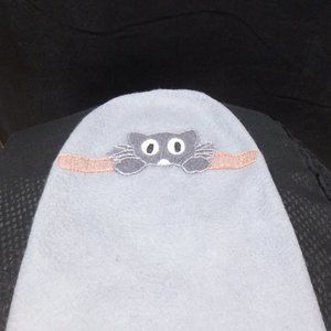 Hand-felted woolen hat with funny decoration